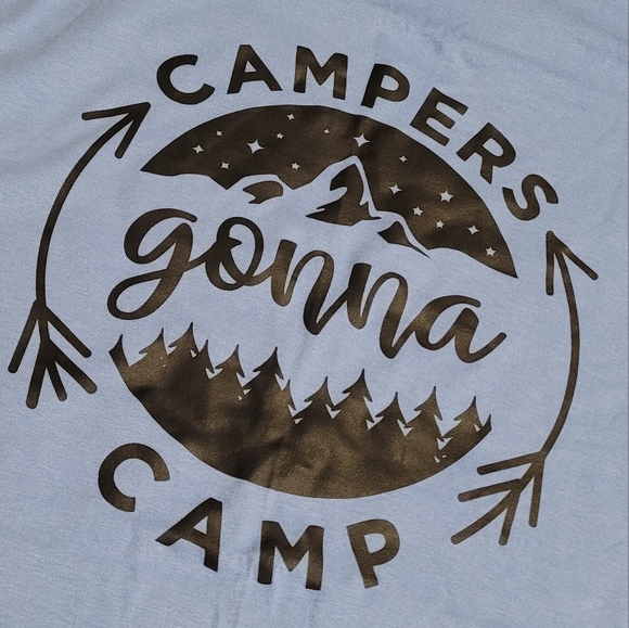 Camping Funny Plus Size Unisex Tshirt 3XL Like NEW - Picture 2 of 4